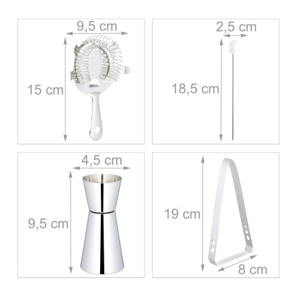cocktail shaker set in 5 parts