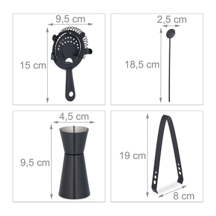 cocktail shaker set in 5 parts
