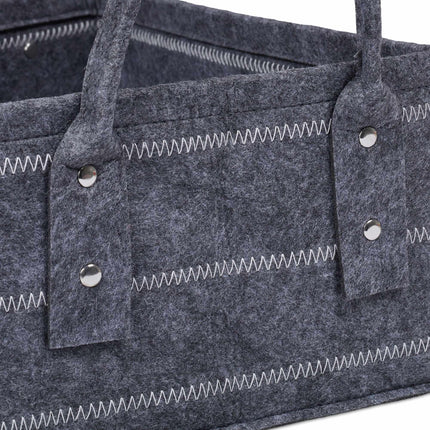 felt storage basket in 3 parts