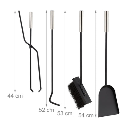 fire set in 5 parts black & silver