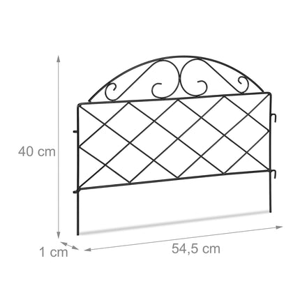 metal flower bed fence in 6 parts
