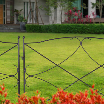 metal flower bed fence in 6 parts