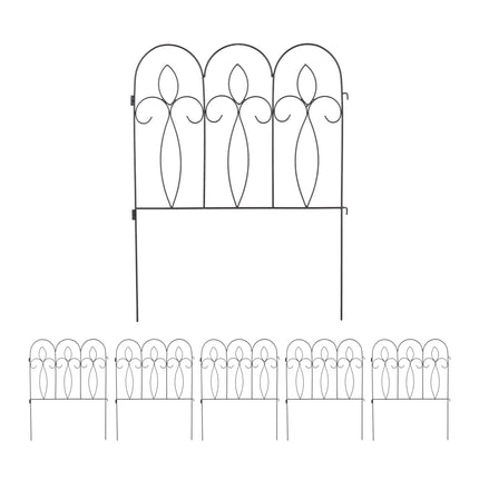 metal flower bed fence in 6 parts