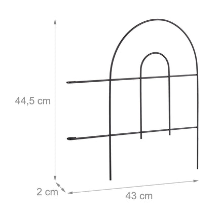 metal flower bed fence in 6 parts