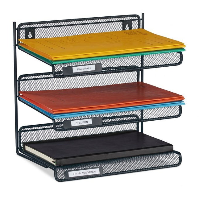 Document compartment in metal with 3 compartments