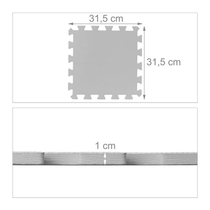 puzzle mat with 25 pieces and border