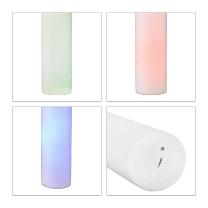set of 10 LED light sticks in foam plastic