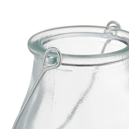 set of 12 glass lanterns in 3 sizes