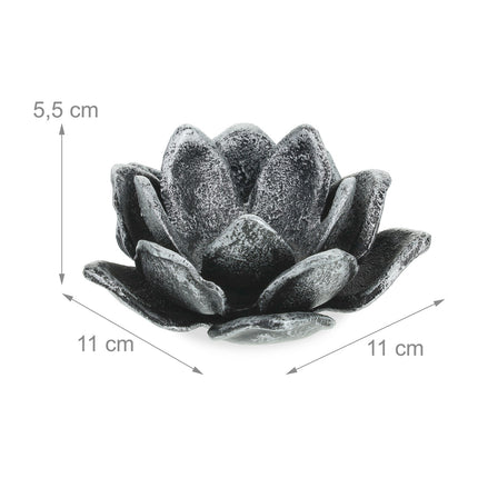 set of 2 Lotus-shaped tea light holders
