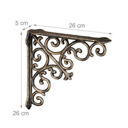 set of 2 antique shelf brackets