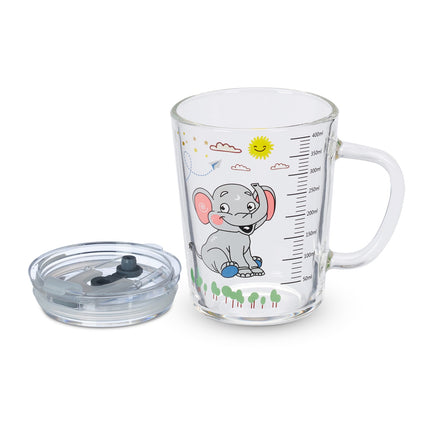 set of 2 children's glasses with an elephant motif