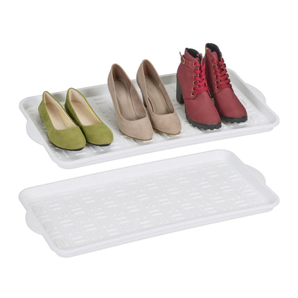 set of 2 drip trays for 3 pairs of shoes