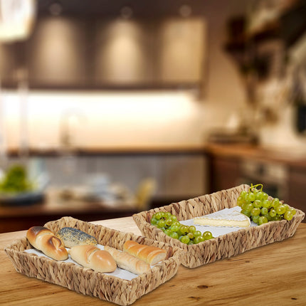 set of 2 fruit bowls made from water hyacinth