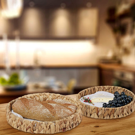 set of 2 fruit bowls made from water hyacinth