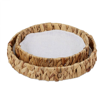 set of 2 fruit bowls made from water hyacinth