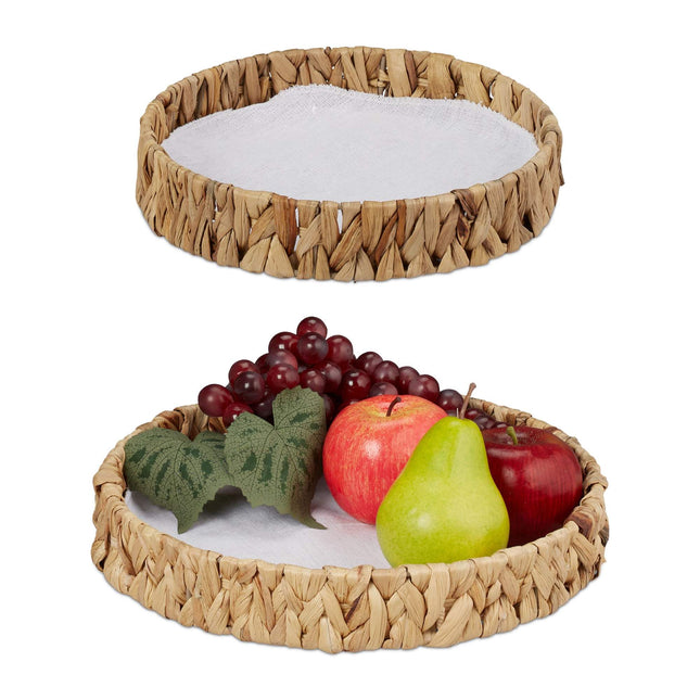 set of 2 fruit bowls made from water hyacinth