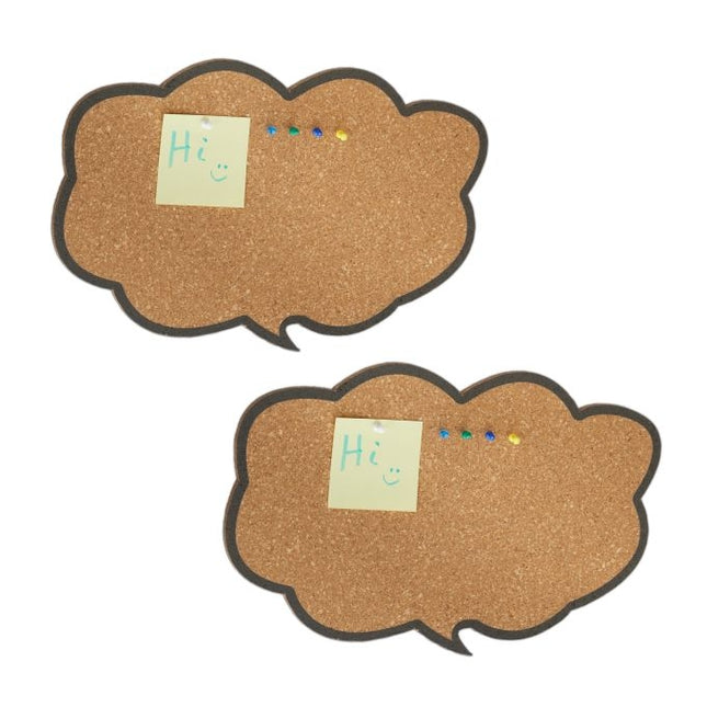 set of 2 pin boards made of cork thought clouds