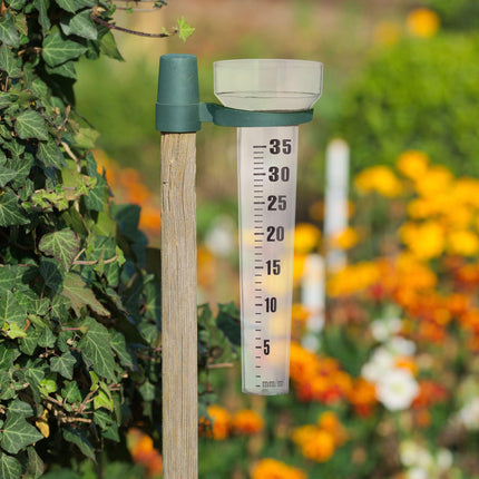 set of 2 rain gauges with holder