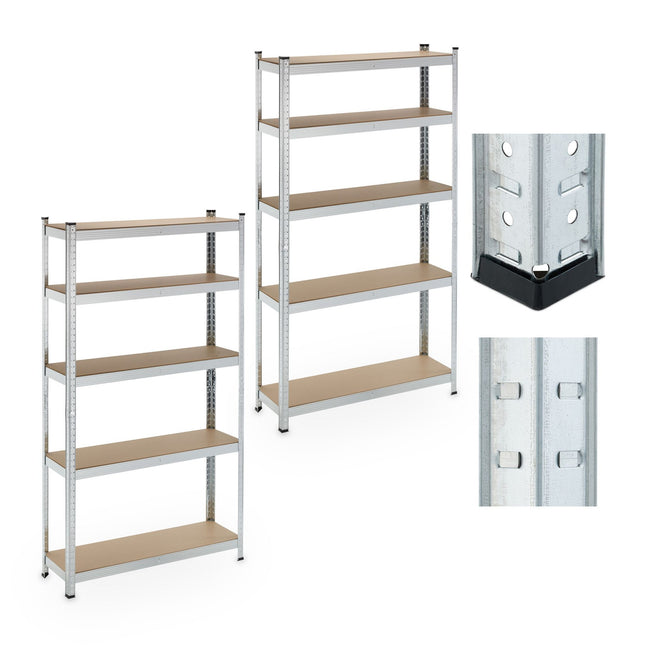 set van 2 stevige planken met 5 niveaus