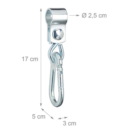 set of 2 swivel hooks with carabiners