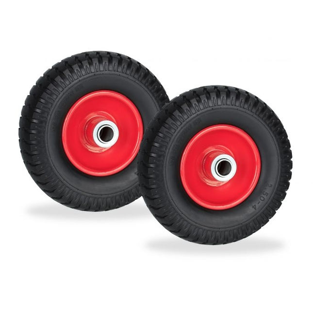 set of 2 wheelbarrow wheels 2.50-4