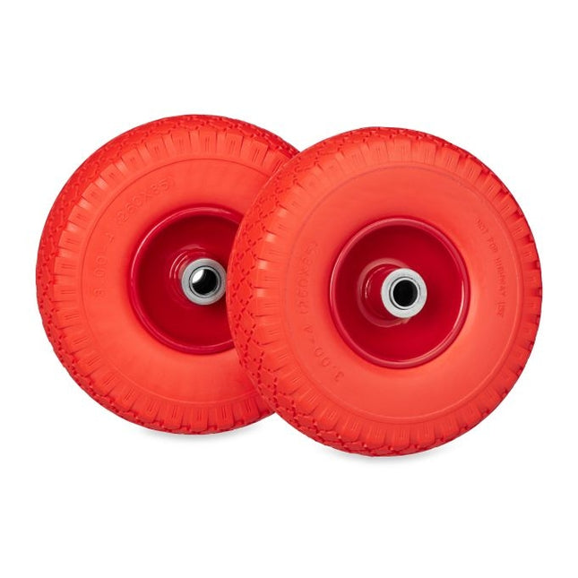 set of 2 wheelbarrow wheels 3.00-4