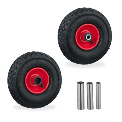 set of 2 wheels for pick-up trucks 3.00-4 steel rim
