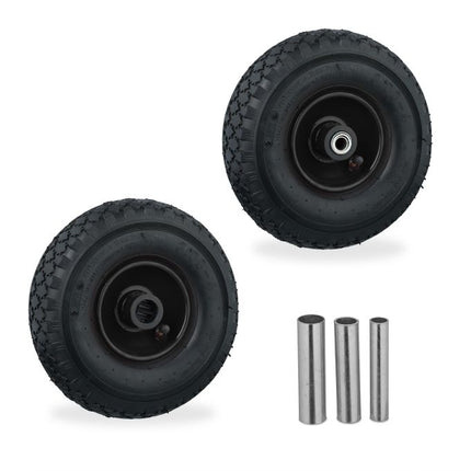 set of 2 wheels for pick-up trucks 3.00-4 steel rim