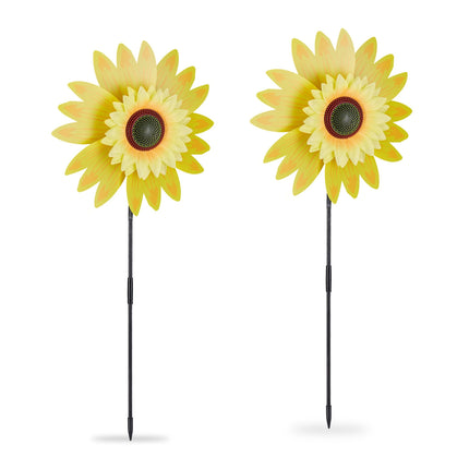 set of 2 windmill sunflower