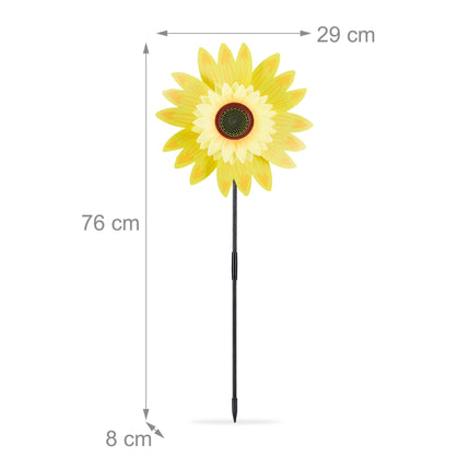 set of 2 windmill sunflower