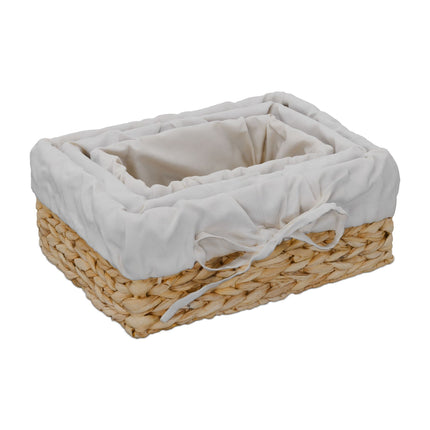 set of 3 bread baskets with cotton insert