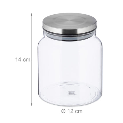 set of 3 storage jars with lids 1100 ml