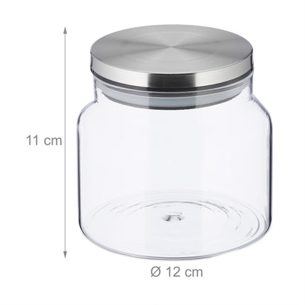 set of 3 storage jars with lids 850 ml