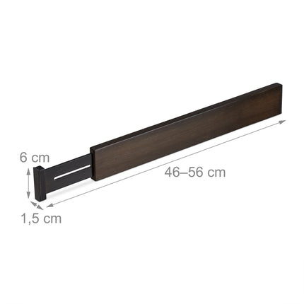 set of 4 drawer dividers in dark brown