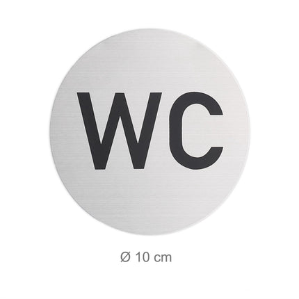set of 4 self-adhesive WC signs