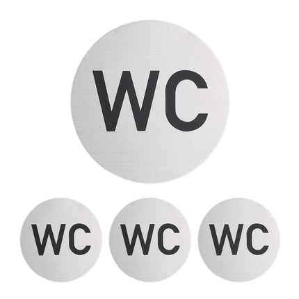 set of 4 self-adhesive WC signs