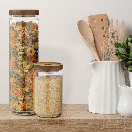 set of 4 storage jars with lids