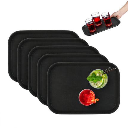 set of 5 serving trays 35 x 25 cm