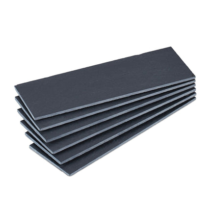 set of 6 slate tiles 30 x 10 cm