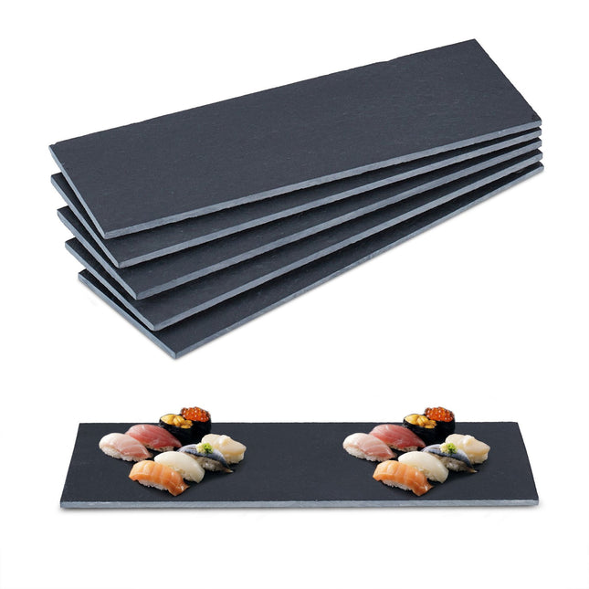 set of 6 slate tiles 30 x 10 cm