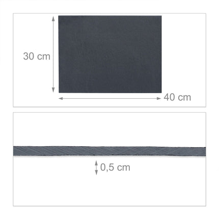 set of 6 slate tiles 40 x 30 cm