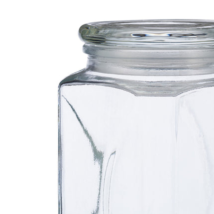 set of 6 storage jars with lids 1300 ml