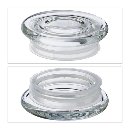 set of 6 storage jars with lids 1300 ml