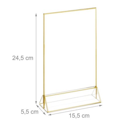 set of 6 table stands DIN A5