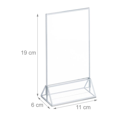 set of 6 table stands DIN A6