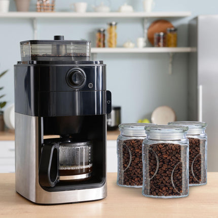 set of 8 storage jars with lids 750 ml
