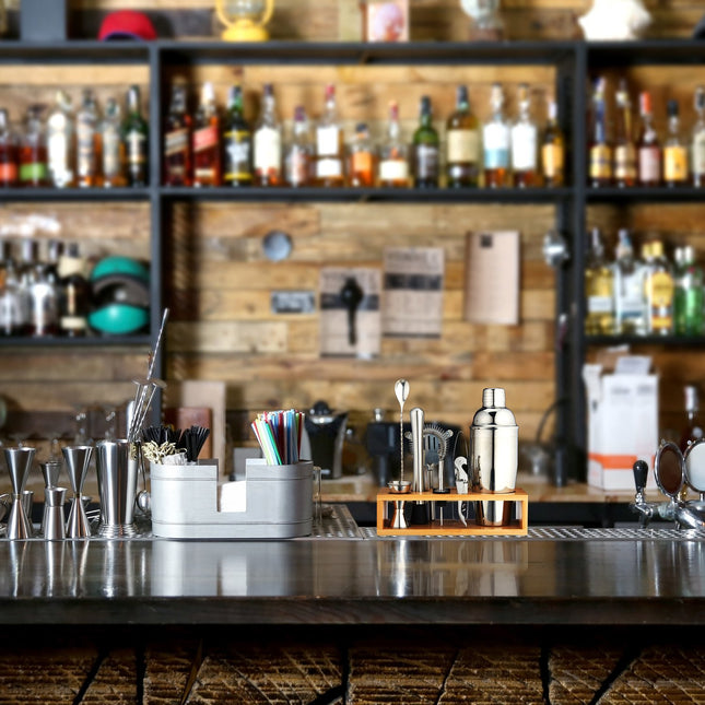 the 10-piece cocktail set with stand