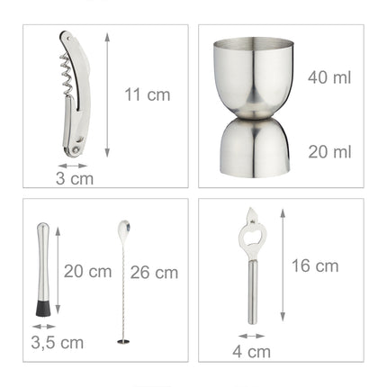the 12-piece cocktail set with stand