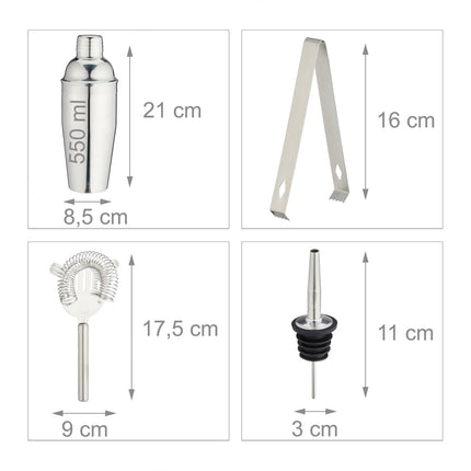 the 12-piece cocktail set with stand