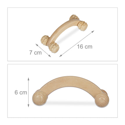 wooden massage set in 2 parts